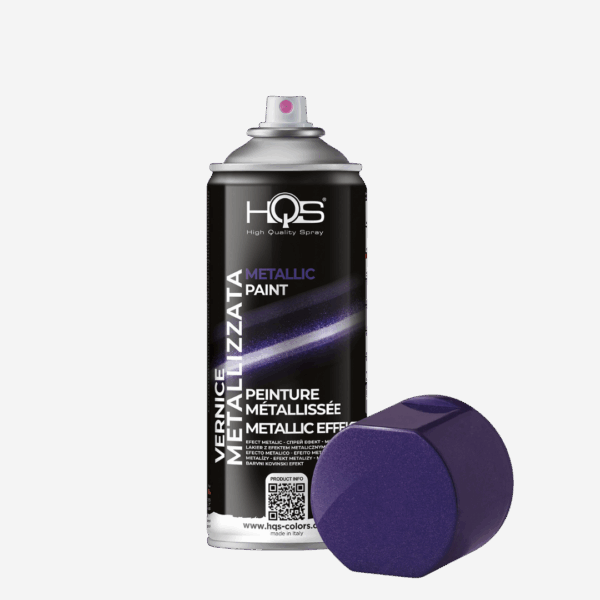 Farba METALLIC - lesklá farba s akrylovým základom bohatá na metalické strieborné častice s vysokou krycou schopnosťou a veľmi rýchlym schnutím, zn. HQS (metalická fialová), 400ml