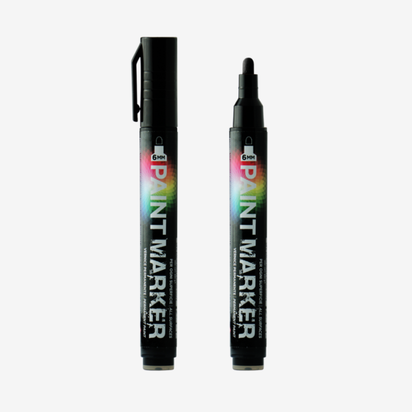 Fixka (popisovač) PAINT MARKER na kov, papier, kartón, plast, hladké aj drsné povrchy, svetlé aj tmavé podklady, zn. HQS (čierna)