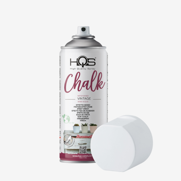 CHALK, ultramatný povrchový sprej na vodnej báze s vysokou krycou schopnosťou, zn. HQS (jemná biela), objem 400ml