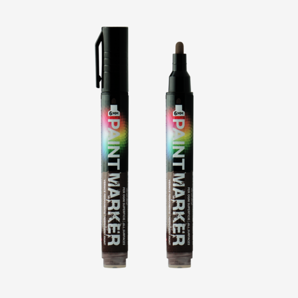 Fixka (popisovač) PAINT MARKER na kov, papier, kartón, plast, hladké aj drsné povrchy, svetlé aj tmavé podklady, zn. HQS (hnedá)