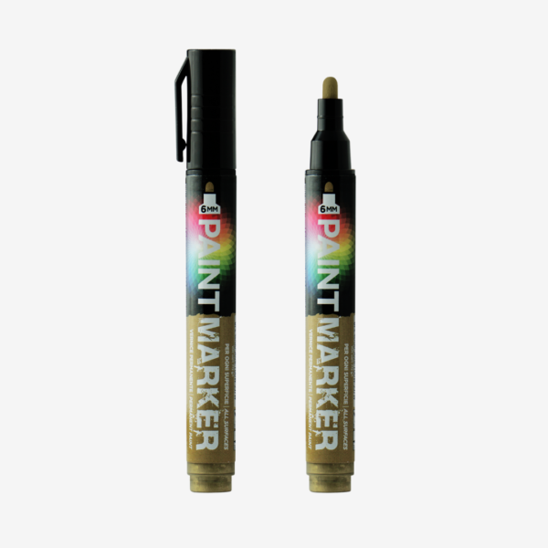 Fixka (popisovač) PAINT MARKER na kov, papier, kartón, plast, hladké aj drsné povrchy, svetlé aj tmavé podklady, zn. HQS (zlatá)