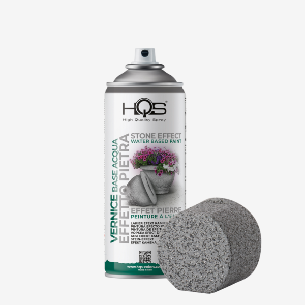 Farba STONE EFFECT - na vodnej báze s efektom kameňa, zn. HQS (sivá s efektom kameňa), 400ml