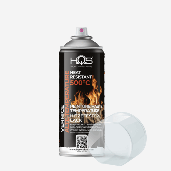 Farba "HEAT RESISTANT" - tepelne odolná farba až do 500 °C, zn. HQS (transparentná), 400ml