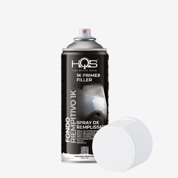 1k Primer Filler - Plniaci základný náter v spreji (biely) zn. HQS, objem 400 ml