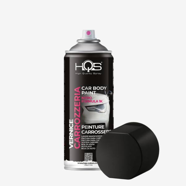 Farba na auto v spreji (matná čierna) zn. HQS, objem 400 m