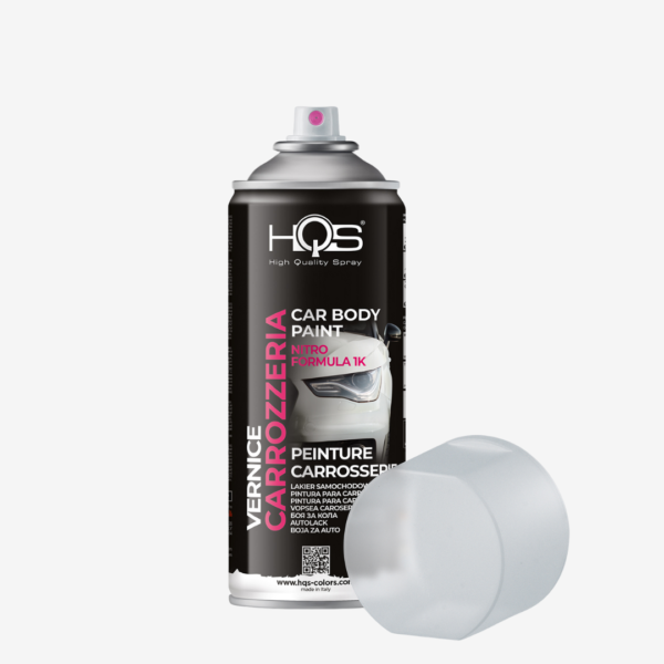 Farba na auto v spreji (lesklá čierna) zn. HQS, objem 400 ml