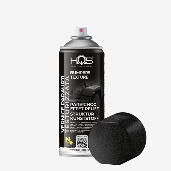 Farba na nárazníky v spreji (čierna s štruktúrou) zn. HQS, objem 400 ml