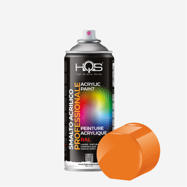 HQS odtieň RAL 2003 lesklá (pastelovo oranžová), Akrylová farba v spreji pre profesionálne využitie, objem 400ml