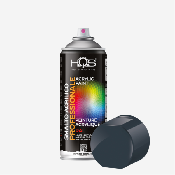 HQS odtieň RAL 7024 matná (grafitovo sivá), Akrylová farba v spreji pre profesionálne využitie, objem 400ml