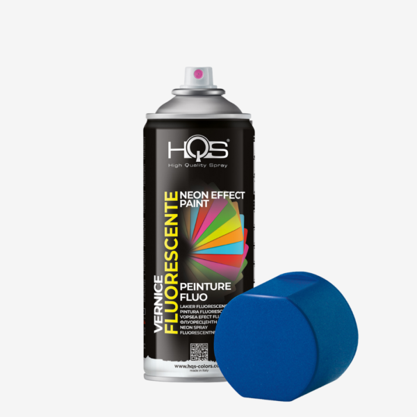 Farba NEON EFFECT - sprej s neónovo-fluorescenčným efektom, zn. HQS (fluorescenčná modrá), 400ml