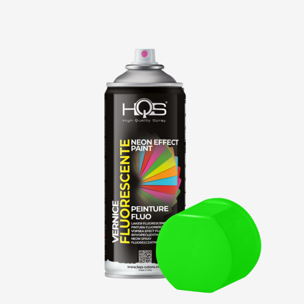 Farba NEON EFFECT - sprej s neónovo-fluorescenčným efektom, zn. HQS (fluorescenčná zelená), 400ml