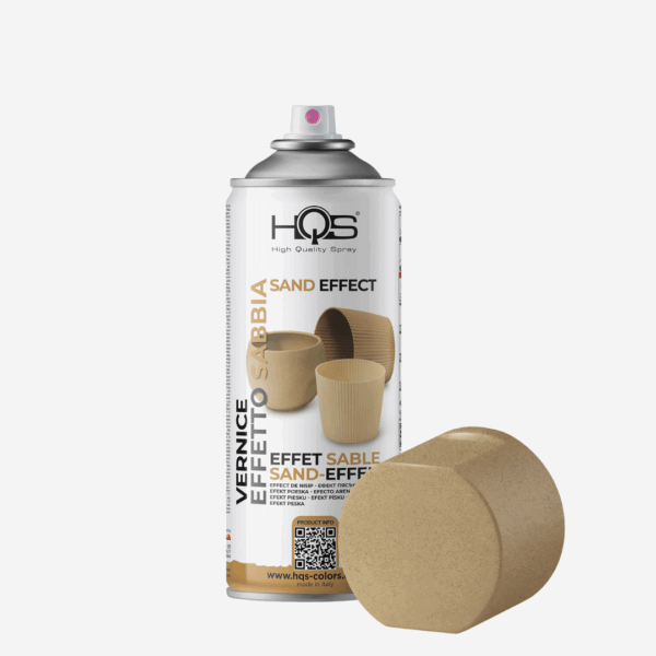 SAND EFFECT - akrylová farba v spreji na báze rozpúšťadla s pieskovým efektom, zn. HQS (čistý pieskový efekt), 400ml