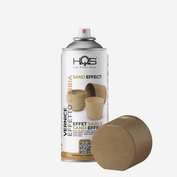 SAND EFFECT - akrylová farba v spreji na báze rozpúšťadla s pieskovým efektom, zn. HQS (tmavý pieskový efekt), 400ml