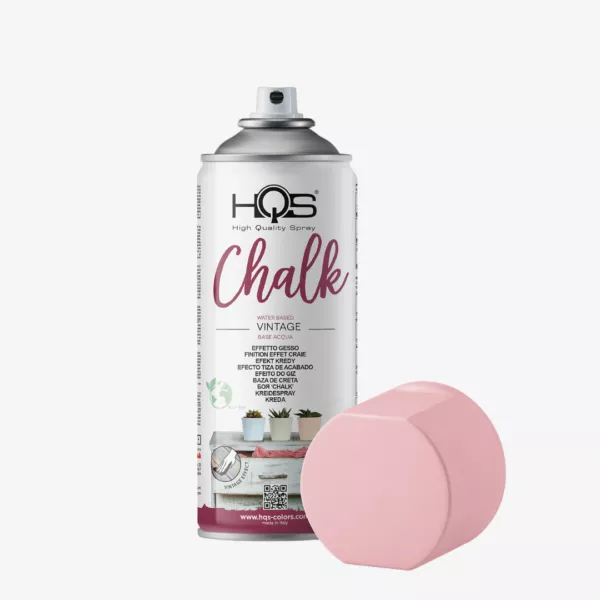 CHALK, ultramatný povrchový sprej na vodnej báze s vysokou krycou schopnosťou, zn. HQS (cukríková ružová), objem 400ml